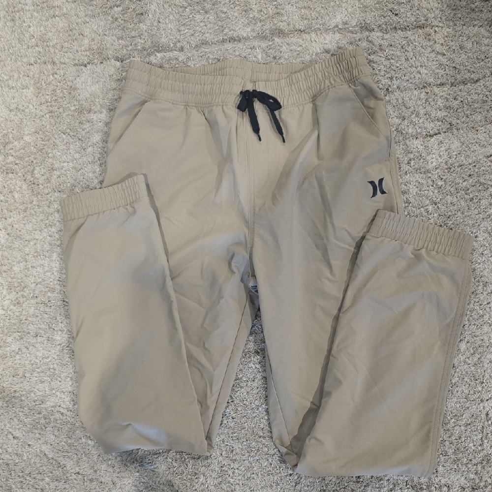 Hurley Beige Joggers with Black Accents